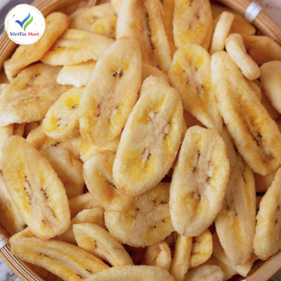 Chuối Sấy Giòn Hàng Nguyên Miếng Viettin Mart 1kg