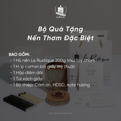 Set Quà Tặng Nến Thơm Trị Liệu Le Rustique Phiên Bản Special - 9 Mùi Hương - Nến Thơm Cao Cấp - An Toàn Sức Khỏe - 200g
