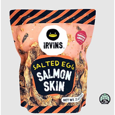 Da cá hồi trứng muối Salted Egg Salmon Skin 210g IRVINS