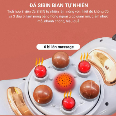 Đai Massage Bụng Hỗ Trợ tan Mỡ Bụng, Xoa Bóp Cùng Lúc Làm Nóng, Mát Xa Cổ Vai Lưng Đùi  Megou TY-308 BH 1 Năm - Podi92