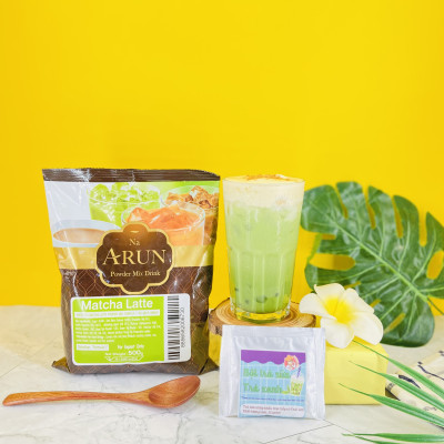 Bột Trà Sữa Thái Xanh (Bột trà sữa Matcha Latte) Na Arun túi 500G pha đủ 40 Ly - Hàng nhập khẩu chính hãng Thái Lan