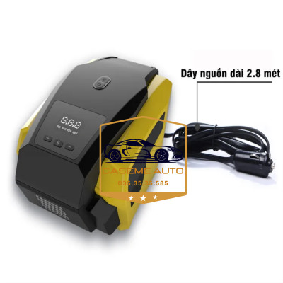 Bơm Lốp ô tô dự phòng Điện Tử Tự Ngắt Có Đèn Pin TANGDi cài đặt thông số tự động ( mã 1011) - Hàng Chính Hãng