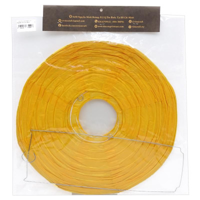 Lồng Đèn Giấy Trơn Tròn 30 Cm Vinacraft - Màu Vàng