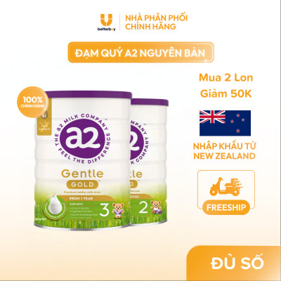 Combo 2 Lon Sữa a2 Milk a2 Gentle Gold Đủ Số Lon 800g
