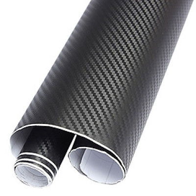 Decal 3D Cacbon màu đen trang trí cho xe hơi, xe máy, điện thoại, máy tính ( 40 x 120 cm)