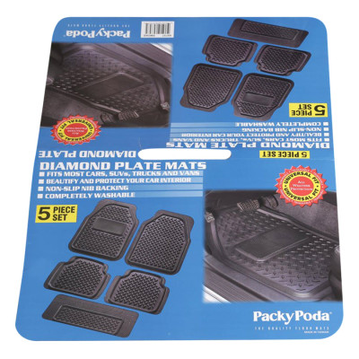 Bộ Thảm Lót Sàn Ô Tô PACKY PODA 6975 Màu Đen 4 Chỗ