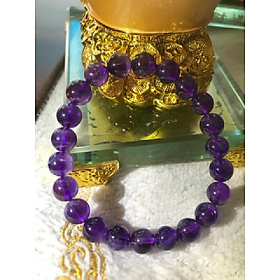 CHIẾC VÒNG MÀU TÍM THỦY CHUNG 8LY ĐÁ THẠCH ANH TÍM ĐẬM HÀNG ĐẸP THIÊN NHIÊN MẠNG HỎA MẠNG THỔ