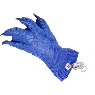 Móc khóa da cá sấu Huy Hoàng màu xanh dương HC8234