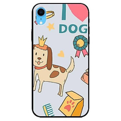 Ốp lưng dành cho Iphone X / Xs - Iphone Xs Max - Iphone Xr mẫu Cún Đeo Vương Miệng