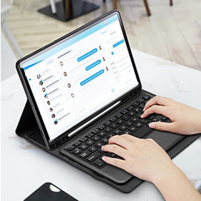 Bao Da Kèm Bàn Phím Chính Hãng Cho Samsung Galaxy Tab S10 FE, S10 FE Plus, S10 Plus – Bàn Phím Bluetooth Chính Hãng Dux Ducis Thiết Kế Mỏng Nhẹ, Tích Hợp Giá Đỡ, Có ngăn đựng bút - Hàng chính hãng