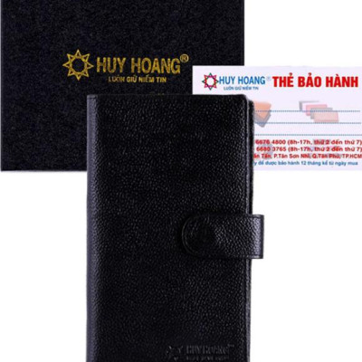 Ví Nam Dáng Đứng Huy Hoàng HT2145 (12.5 x 10 cm) - Đen