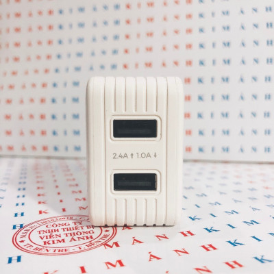 Bộ sạc nhanh Koracell 2.4A cổng Type C, có 2 cổng USB, Hàng chính hãng