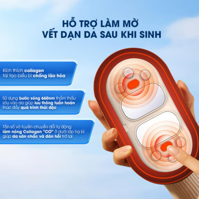 Đai Chườm Nóng, Máy Massage Giảm Đau Bụng Kinh BUMAS BU01 - Hỗ Trợ Chống Lão Hoá Da Sau Sinh