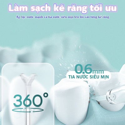 Máy Tăm Nước Cầm Tay Nikio NK-M209 - Dung Tích Lớn 360ml, Hàng Chính Hãng