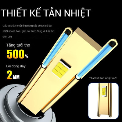 Đèn Pha/ Cos Ô tô VinFast, Đèn Led VF3/ VF5-Pro 6000K Canbus cắm chân đèn nguyên bản dòng cao cấp ống đồng đen siêu bền