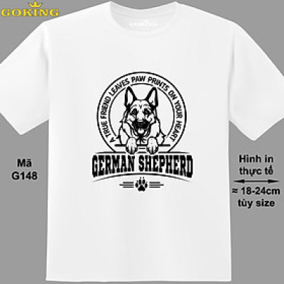 GERMAN SHEPHERD, mã G148. Áo thun siêu đẹp cho cả gia đình. Form unisex cho nam nữ, trẻ em, bé trai gái. Quà tặng ý nghĩa cho bố mẹ, con cái, bạn bè, doanh nghiệp, hội nhóm