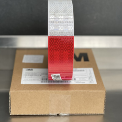 Decal phản quang 3M 983 Trắng - Đỏ