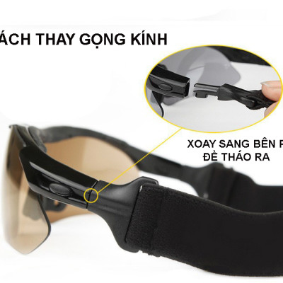 Bộ Kính Đi Xe Đạp Thể Thao,Dã Ngoại 5 In 1 FSB Phân Cực,Chống Tia Cực Tím Có Hộp Đựng Đại Nam Sport