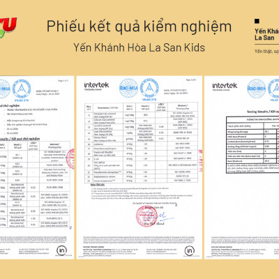 [CÓ NANO CANXI VÀ 30% YẾN TƯƠI] Yến Khánh Hòa La San Kids  Nano Canxi  24 hũ, tăng chiều cao, tăng sức đề kháng