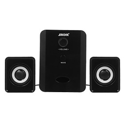 Bộ loa Bluetooth có dây USB SADA D-201 siêu trầm Hộp âm thanh cho máy tính xách tay để bàn