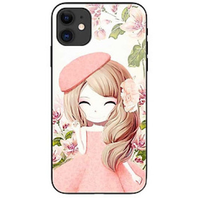 Ốp lưng dành cho Iphone 12 Mini mẫu Anime Cô Gái Váy Bông