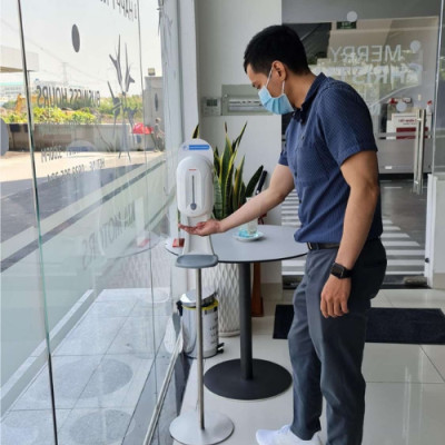 Máy Xịt Cồn Y Tế Cảm Ứng ATMOR - AT110A (INOX) HÀNG CHÍNH HÃNG