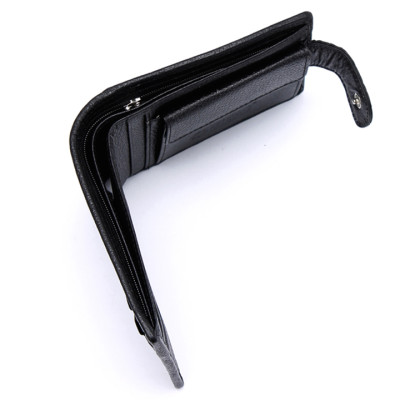 HJ2216-17-18-44 - Ví nam Huy Hoàng da cá sấu nút bấm màu đen, nâu đỏ, vàng bò, nâu đất