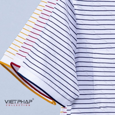 (SALE UP TO 70%) Áo Thun Dệt Cao Cấp VIỆT PHÁP/ Form Luxury, Chất liệu Cotton 17141