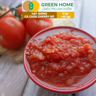 Hạt Giống Cà Chua Cherry Đỏ Lai F1 GreenHome, Gói 0,1g~45 hạt, Dễ Trồng Quanh Năm, Nhiều Quả T43