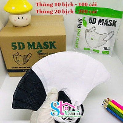 Thùng khẩu trang 5d SHB pro mask nguyên thùng, 5d mask hàn quốc cao cấp