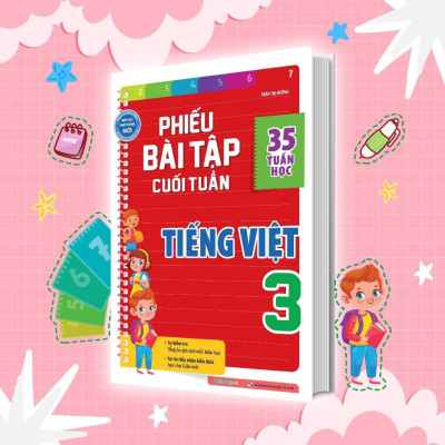 Sách - Phiếu Bài Tập Cuối Tuần Toán, Tiếng Việt, Tiếng Anh Lớp 3 - Chọn Lẻ 3 Môn - Megabook