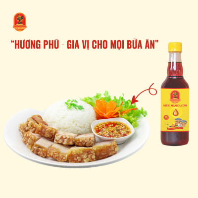 Nước mắm cá cơm Hương Phú 20 độ đạm 500ML - Thùng 12 chai - Hàng Chính Hãng