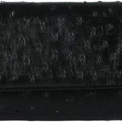 Túi đeo da đà điểu Huy Hoàng da bụng màu đen HT6423