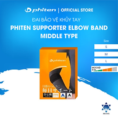 Đai quấn khuỷu tay loại vừa Phiten elbow band middle AP173003/AP173004/AP173005