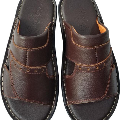 Dép Nam Da Bò May Đế BIGGBEN Cao Cấp DN257