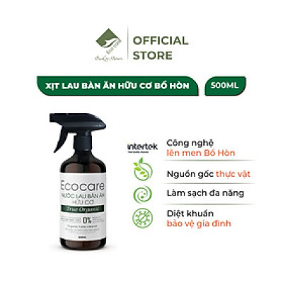 Nước xịt lau bàn ăn hữu cơ Bồ hòn tinh dầu Sả Chanh 500ml