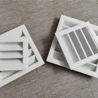 Cửa chớp nan Z 200x200, cửa louver lắp ô thoáng tránh hắt mưa