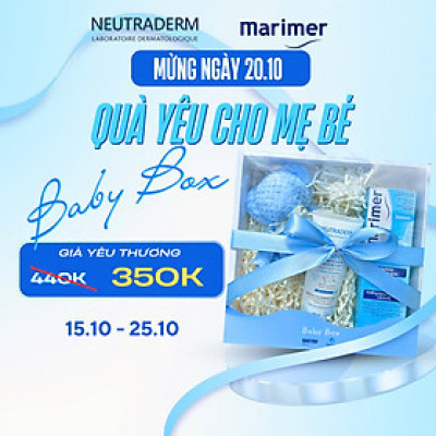 Hộp Quà 20.10 Cao Cấp: Xịt Vệ Sinh Mũi Nước Biển Sâu 100ml + Neutraderm Tắm Gội Baby 100ml