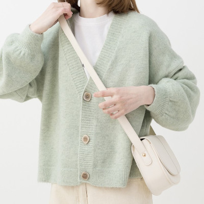 Áo Len Cardigan nữ cổ chữ V phong cách Hàn Quốc dáng rộng Haint  Boutique