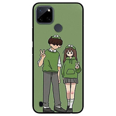 Ốp lưng dành cho Realme C21Y - Realme C25Y mẫu Cặp Đôi Xanh