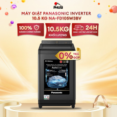 Máy giặt Panasonic Inverter 10.5 kg NA-FD105W3BV - Hàng Chính Hãng - Chỉ Giao HCM