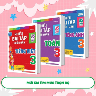 Sách - Phiếu Bài Tập Cuối Tuần Tiếng Việt Lớp 3 - Megabook