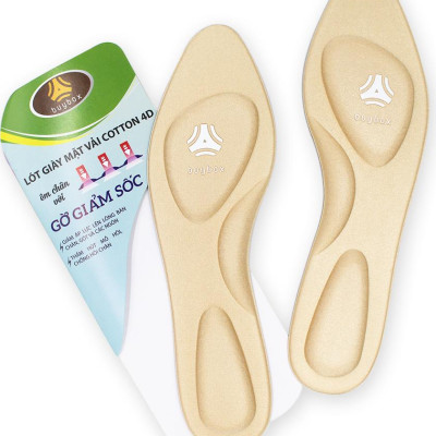 2 cặp Lót giày cao gót mũi nhọn 4D có gờ giảm sốc đệm êm nguyên bàn chân - buybox - BBPK65-2