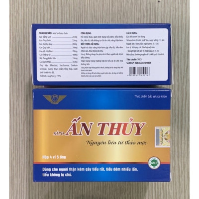 Siro Ấn thuỷ Vinh Thịnh Vượng VV, hộp 20 ống, dùng cho trẻ đái dầm, tiểu đêm nhiều