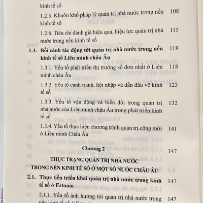 Sách - Quản Trị Nhà Nước Trong Nền Kinh Tế Số Ở Một Số Nước Châu Âu