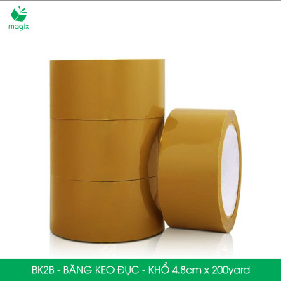 BK2B - 3 cuộn băng keo đục khổ 4.8cm x 200yard - Băng dính đóng hàng, băng keo khổ lớn