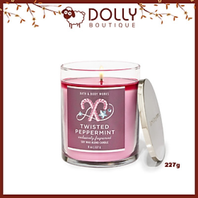 Nến Thơm 1 Bấc Twisted Peppermint Single Wick Candle 227g