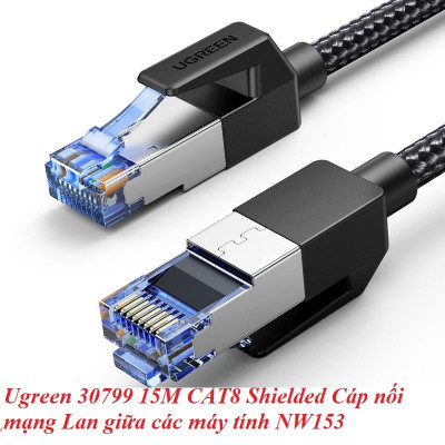 Ugreen UG30799NW153TK 15M CAT8 Shielded Cáp nối mạng Lan giữa các máy tính - HÀNG CHÍNH HÃNG