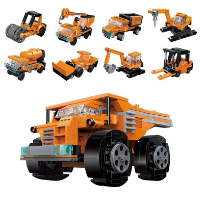 Mô hình lắp ráp Bộ Xe Công trình 42204 Bộ xếp hình Bộ chuyển đổi 8 trong 1 (lẻ 1 mẫu ngẫu nhiên) - QMAN