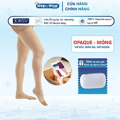 Vớ y khoa JOBST Opaque - Mỏng Hỗ Trợ Điều Trị giãn tĩnh mạch chân, 20-30 mmHg (vớ đùi) (tất y khoa)